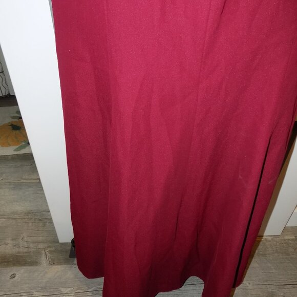 Dressy Collection by Vivian Diamond Burgundy Evening Dress Gown Size 16 Women's - Picture 5 of 5